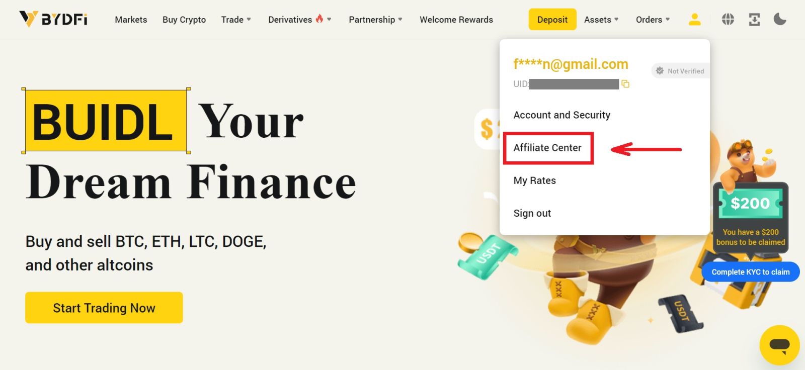 How to join Affiliate Program and become a Partner on BYDFi How to join Affiliate Program and become a Partner on BYDFi