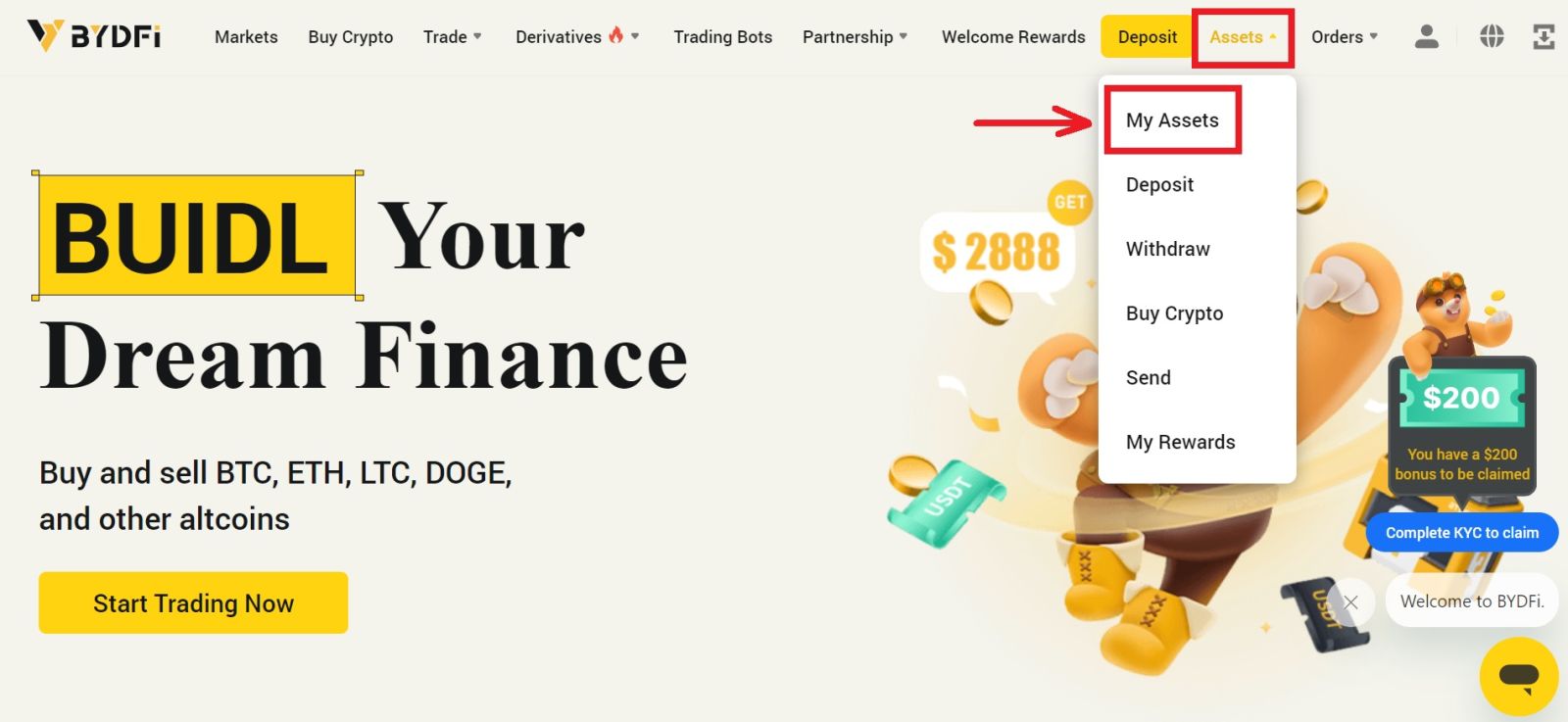 How to Login and Deposit on BYDFi How to Login and Deposit on BYDFi