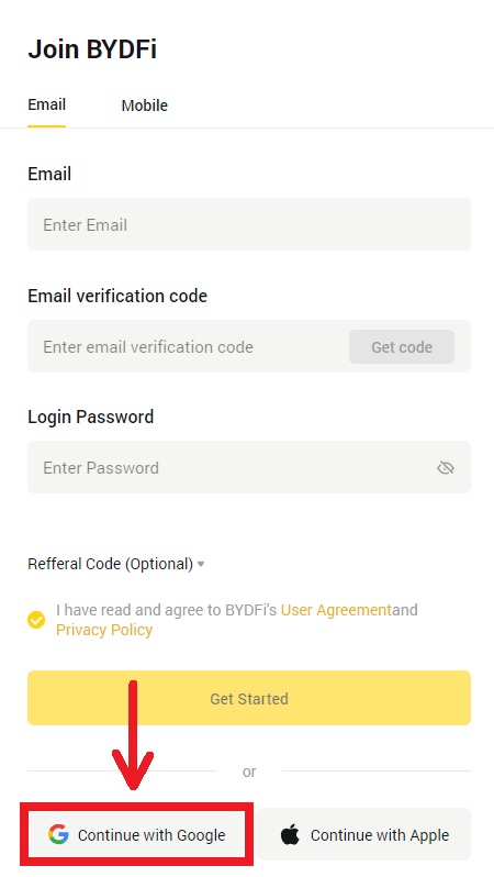 How to Register Account on BYDFi How to Register Account on BYDFi