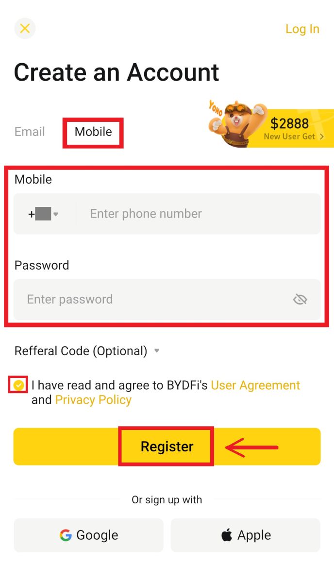 How to Register Account on BYDFi How to Register Account on BYDFi