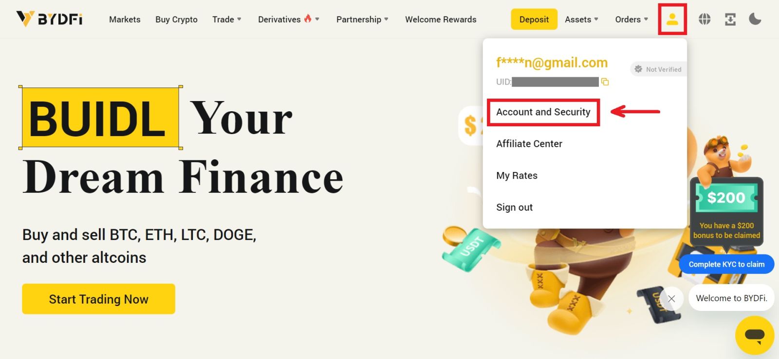 How to Sign Up and Login to a BYDFi account How to Sign Up and Login to a BYDFi account