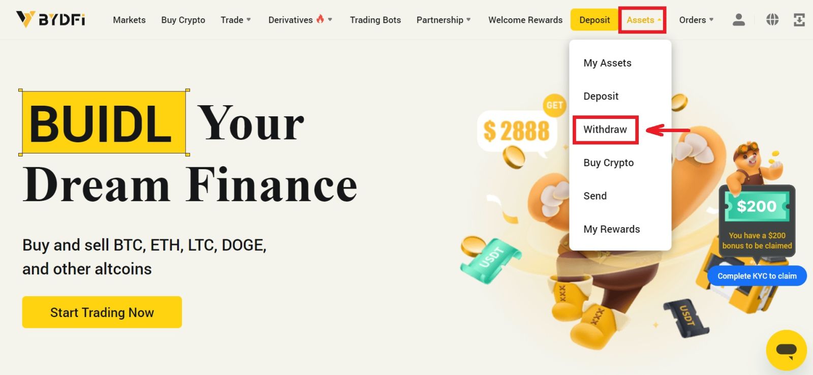 How to Withdraw and make a Deposit on BYDFi How to Withdraw and make a Deposit on BYDFi